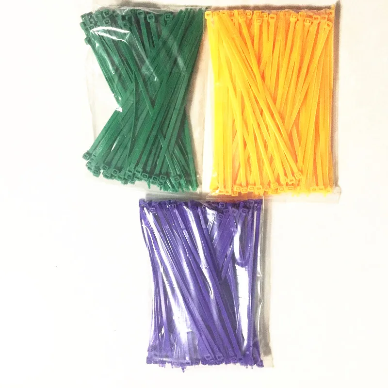 Самоблокирующиеся Нейлоновые кабельные стяжки 100 8 цветов 5x200 мм белый черный