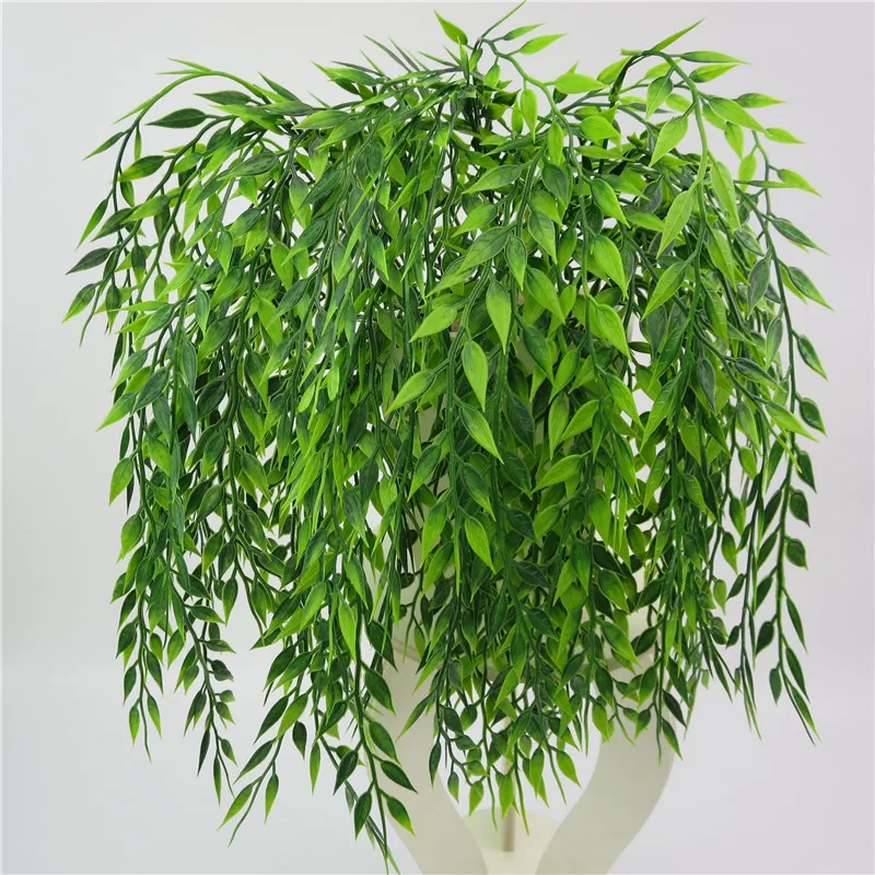 

Artificial Green Hanging Willow Plant Wall Home Balcony Decorative Flower