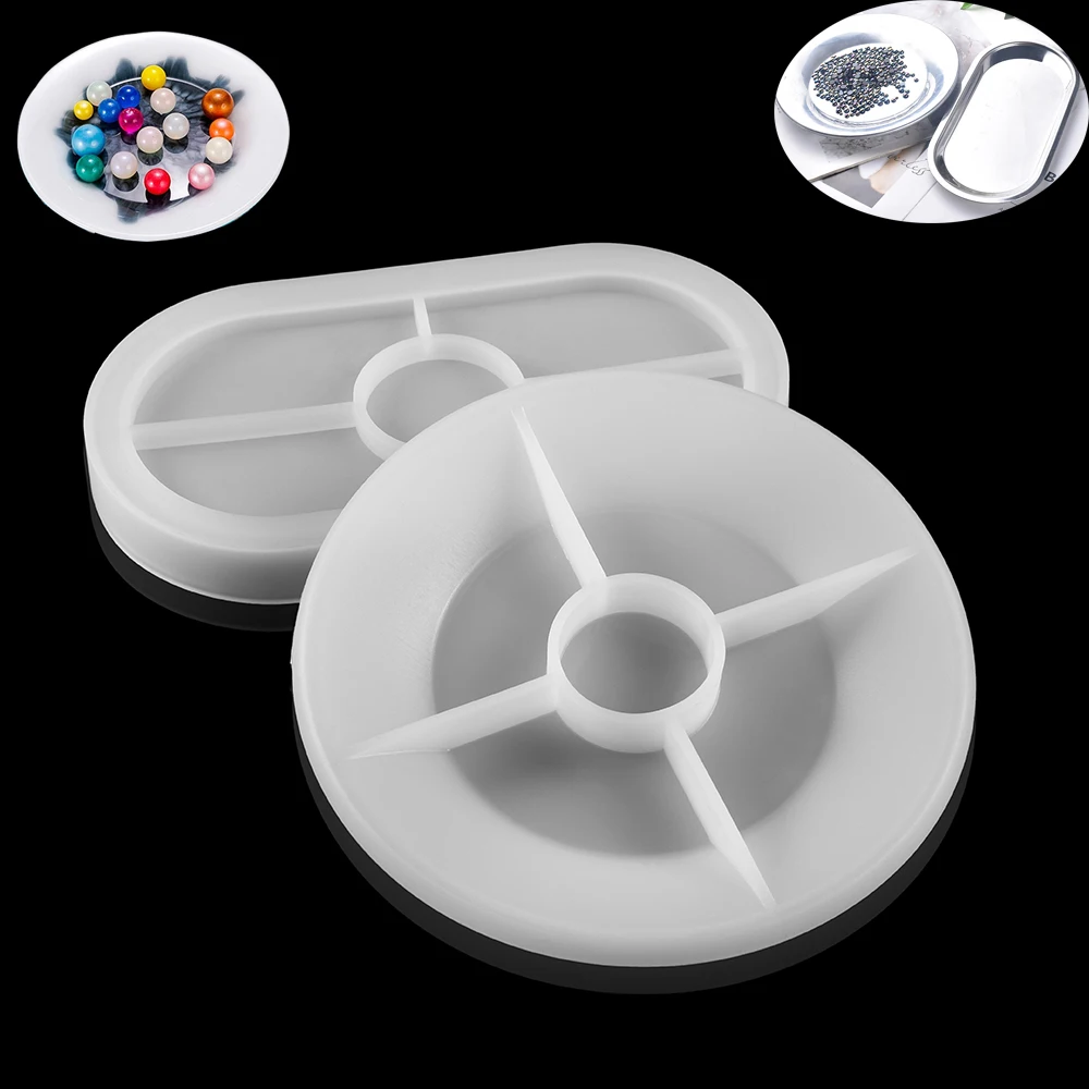 

Прозрачный Круглый овальный плоский формы для эпоксидной смолы для тарелок, поднос для эпоксидной смолы «сделай сам», форма для отливки сил...