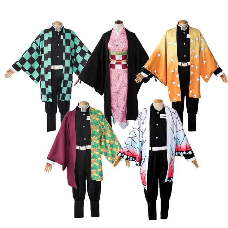 

Anime Demon Slayer: Kimetsu No Yaiba Tanjirou Kamado Nezuko Cosplay Women and Men Kimono Cosplay Costumes Halloween Suit
