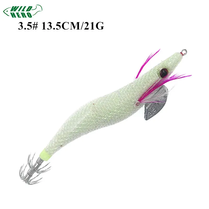 Wildhero 1 предмет черно-белая деревянная креветка приманка кальмара блесна