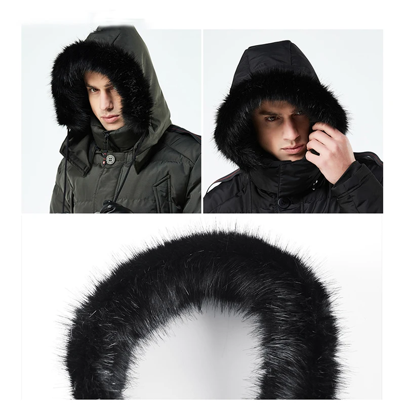 Мужская куртка с капюшоном теплая длинная зима 2019|Мужские парки| |