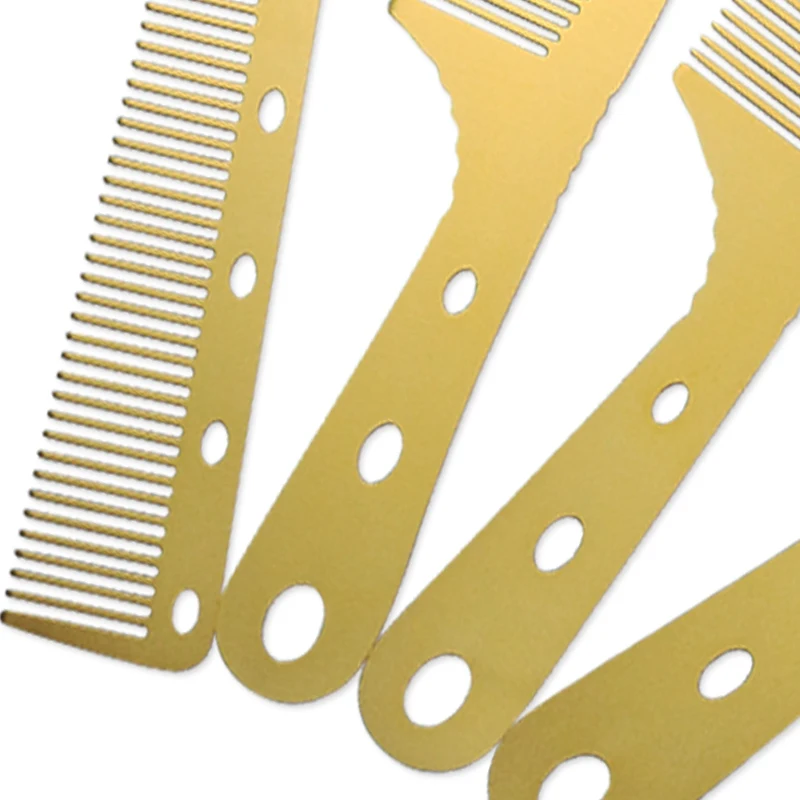 

1 pc Stainless Steel Hair Comb Salon Barber Professional Hairdressing Combs Ultra Thin Hair Cutting Tool Hairdressing Steel Comb