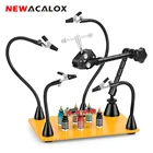 Магнитный держатель NEWACALOX для печатных плат, третья рука, инструмент для пайки, стойка для теплового пистолета, подставка для ручек, фотолабораторная сварочная станция