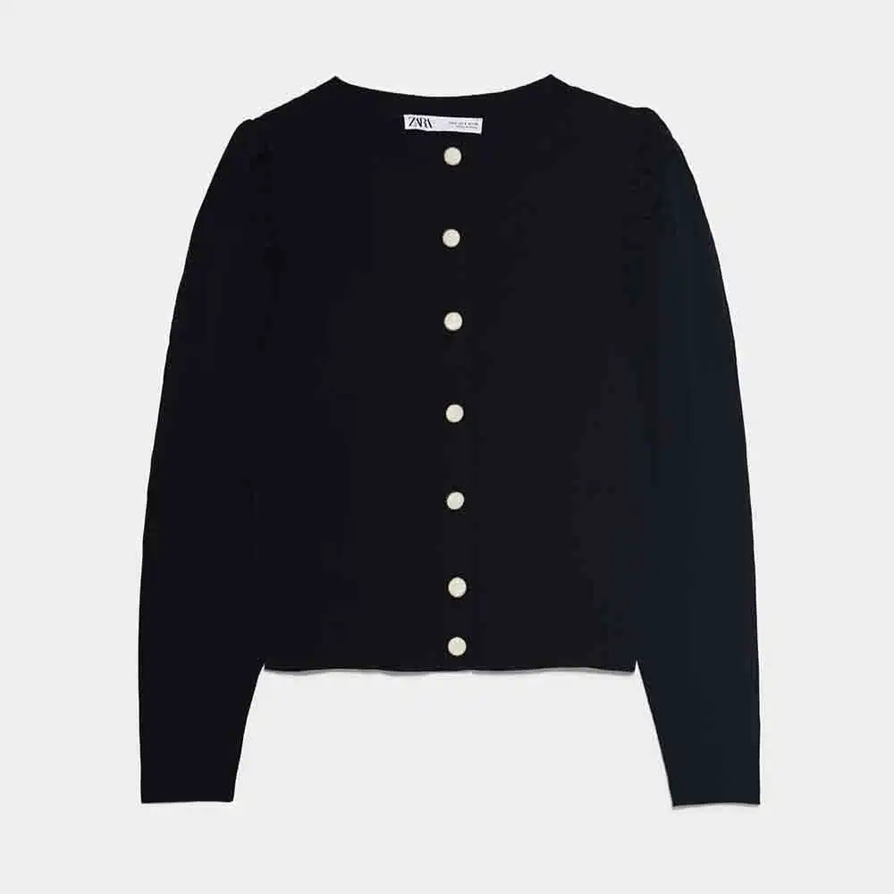 black ZA НОВАЯ Трикотажная футболка с длинными рукавами модная женская одежда Повседневная тонкая осенне-зимняя Толстовка для отдыха вечерние оптом - Цвет: black