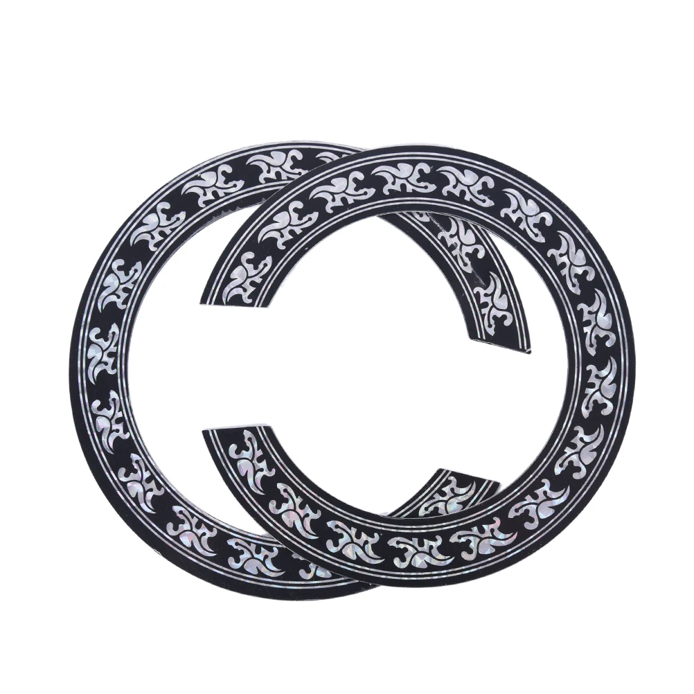 

New 94mm 104mm Hard PVC Guitar Circle Sound Hole Rosette Inlay For Acoustic Guitars Decal Accessories
