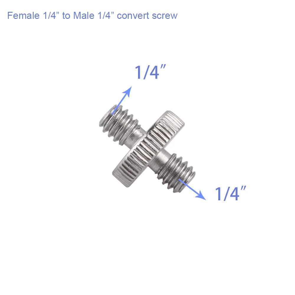 

Metal Standard Male-Female 1/4-1/4" Convert Mount Screw for Canon Nikon Sony Light Stand Flash Bracket