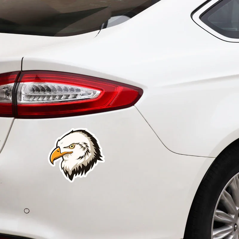

13cmx13cm Cartoon eagle head Car-Sticker Automobiles Motorcycles Window Bumper Laptop Vinyl Decal PVC Decorative Goods