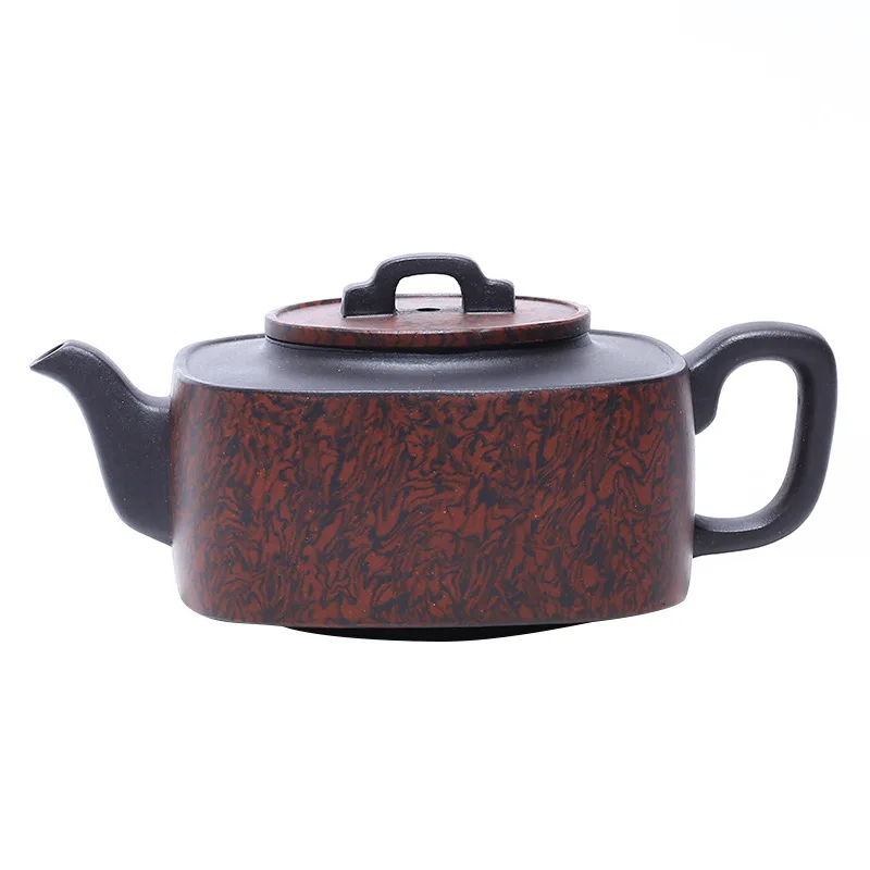 

Yixing purple clay teapot famous craftsman's Handmade raw material purple clay mastic Sifang jade teapot tea set gift goods