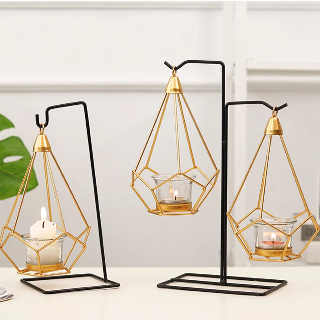 Скандинавские подсвечники оригинальный Романтический обеденный геометрический