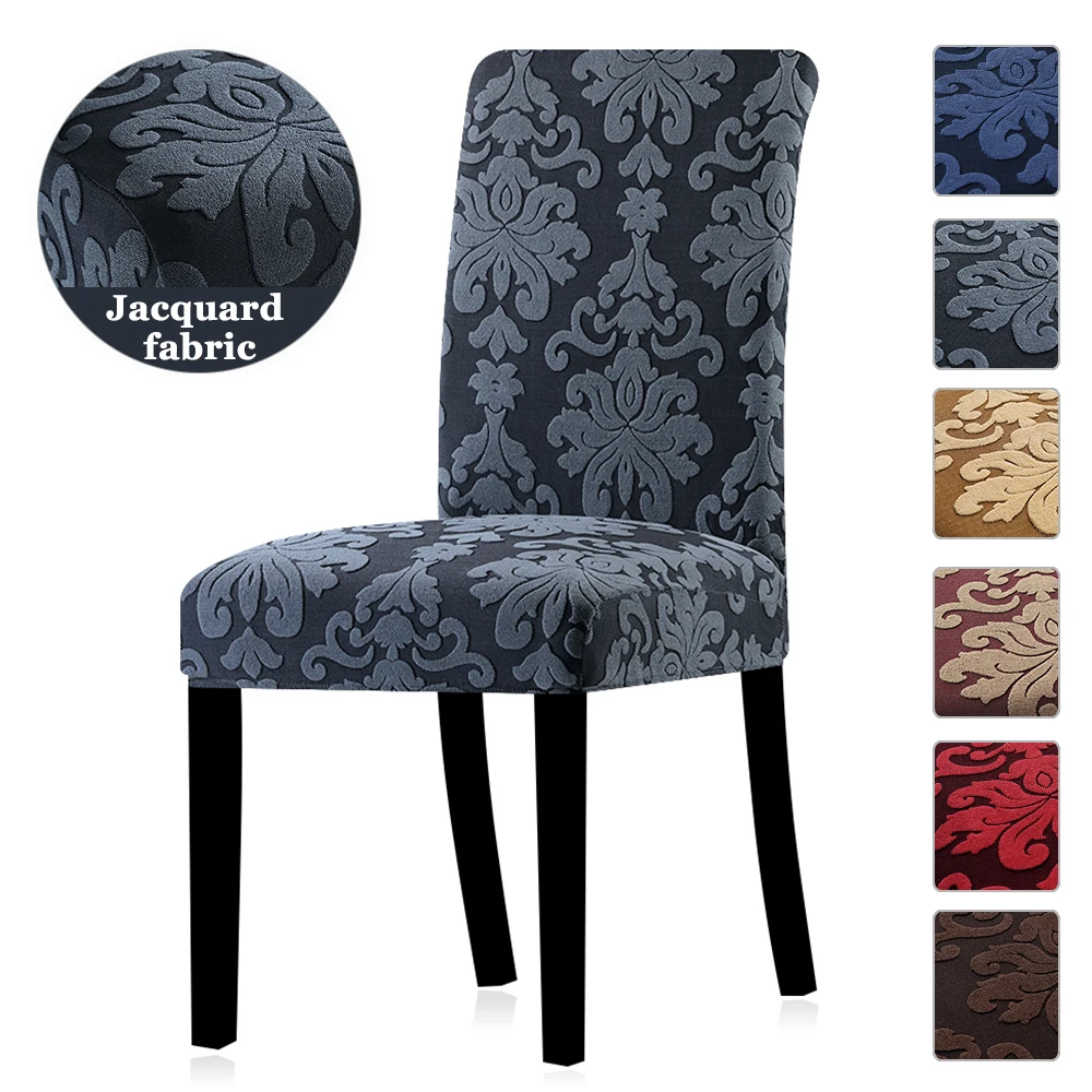 

Solid Color Chair Cover Spandex Stretch Elastic Slipcovers Chair Covers White For Dining Room Kitchen Wedding Banquet Hotel