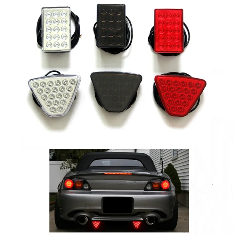 

12V F1 Style Universal Led Brake Stop Light Triangle 20 LED Rear Tail Light Reverse Safety Strobe Lamp for Car Auto Motorcycle