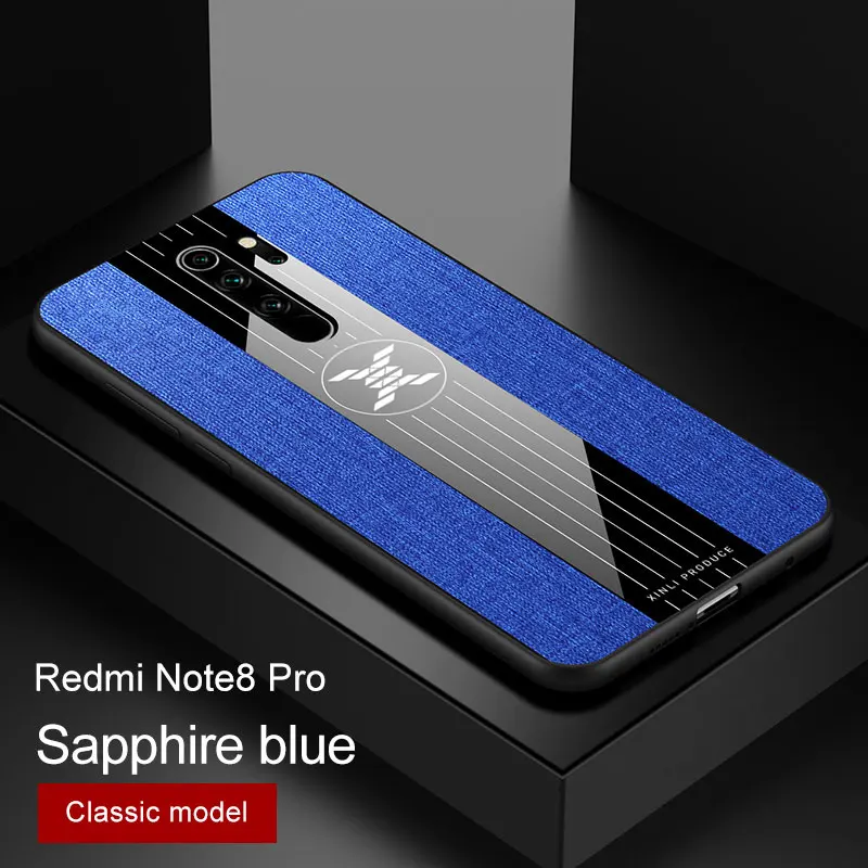 blue Xiaomi Redmi Note 8 Pro Чехол Мягкий Силиконовый противоударный бампер для Redmi Note 8 тканевая задняя крышка Xiaomi Note 8 Plus чехол для телефона s - Цвет: blue
