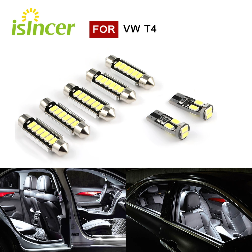 6 шт Автомобильный светодиодный внутренний белый светильник с идеальными белыми