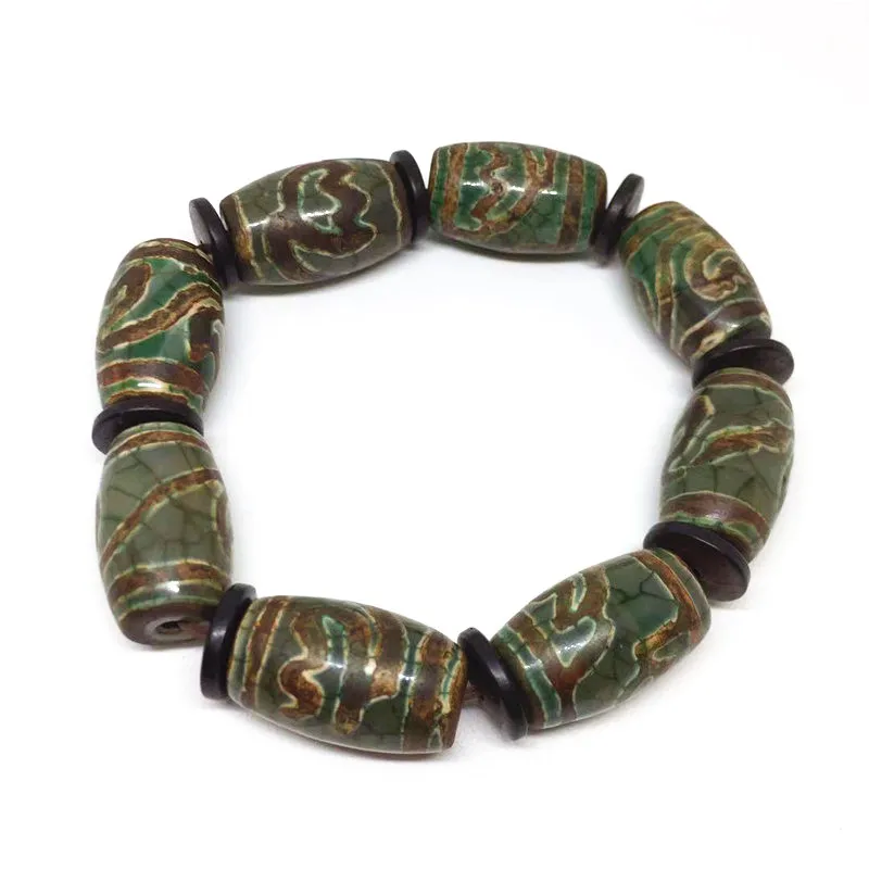 Новый дизайн эластичные узоры лотоса агат натуральный для мужчин и женщин