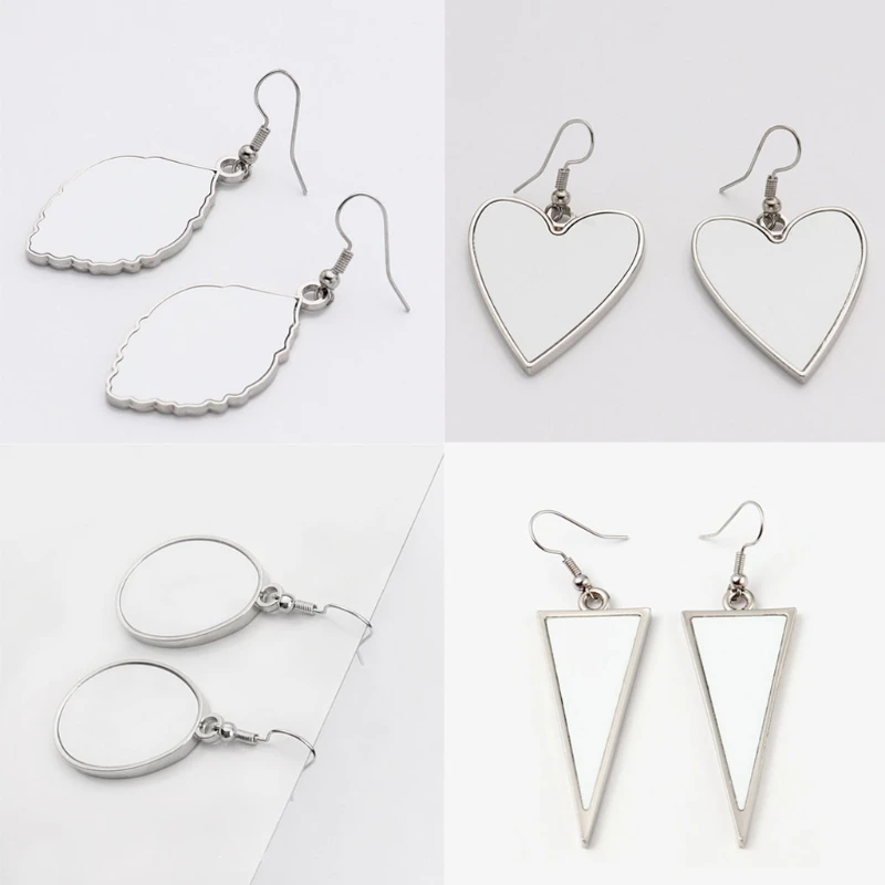 

Handmade Heat Sublimation Blanks Drop Earrings MDF Sublimation Photo Printing Dangle Earrings for Women Jewelry Making HX6F