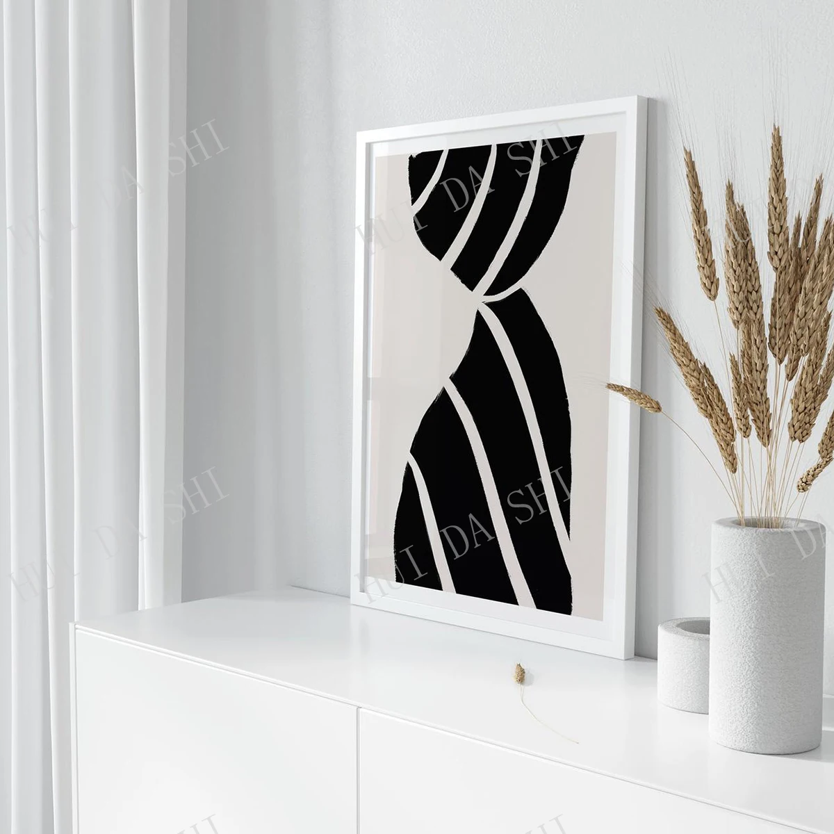 

Черная абстрактная Художественная печать, абстрактное искусство в форме формы, печатное искусство, настенное искусство галереи, минимальн...