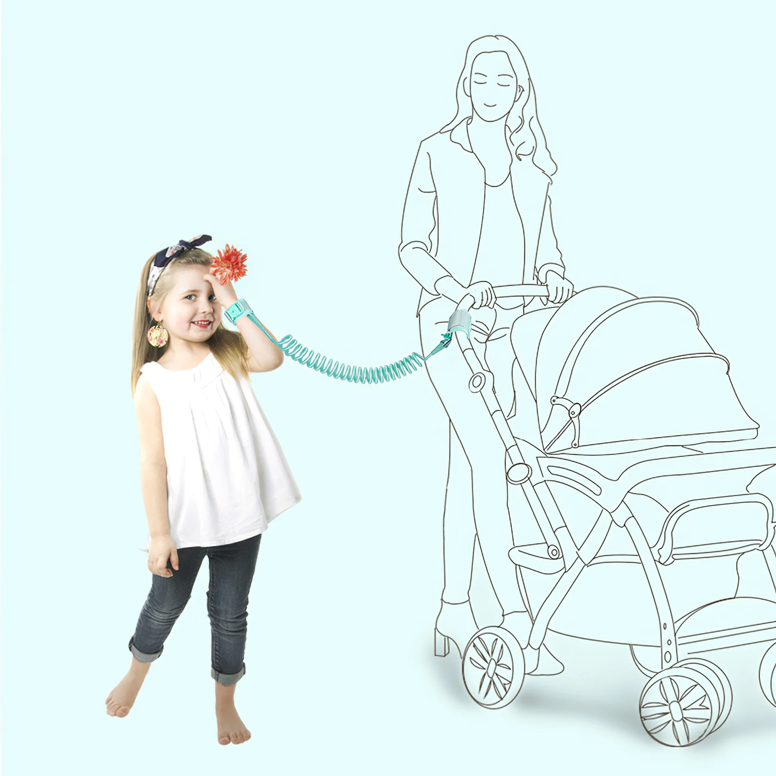 

Child Anti Lost Wrist Strap Rope Toddler Leash Magnetic Safety Outdoor Walking Hand Belt Multi-purpose Band Anti-lost Wristband