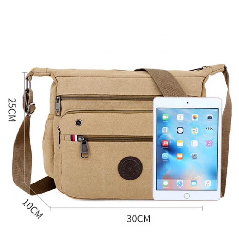 

High Quality Men's Messenger Bags Canvas Wear Resistance Male Bolsa Large Capacity Shoulder Bags Multifunction Bags Crossbody