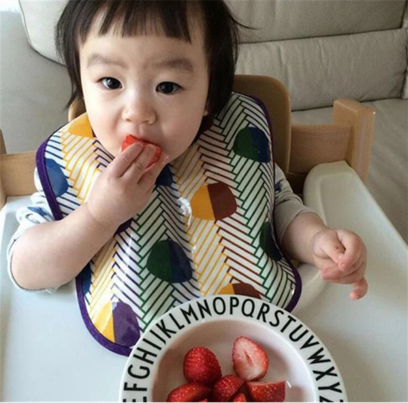 Children's Alphabet Plate Baby Anti-fall Dishes Number Letter Tray Food Supplement Training Triangle Rectangle Tableware 1258