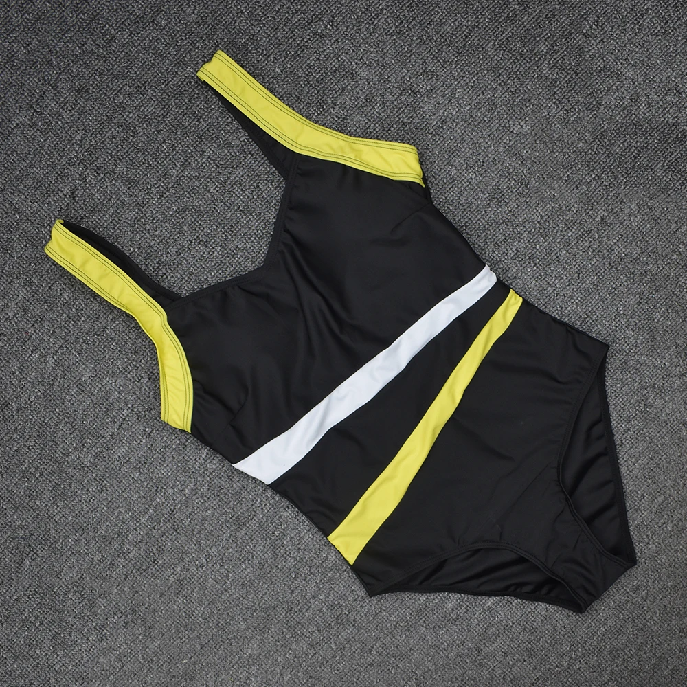 

2021 New One Piece Swimsuit Plus Size Swimwear Women Classic Vintage Bathing Suits Beachwear Backless Slim Swim Wear M~2XL