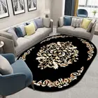 Персидский роскошный стильный бархатный коврик с кристаллами, Овальный Противоскользящий напольный коврик для ванной комнаты, гостиной, спальни, напольный коврик, декоративный ковер, коврик