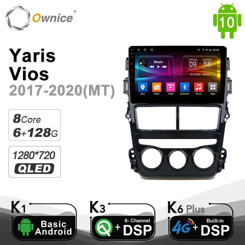 6G + 128G Ownice Android 10 0 8Core Автомобильный dvd плеер для Toyota Yaris Vios 2017 2020 авто радио GPS 4glte DSP