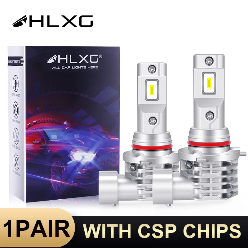 HLXG анти-EMC отсутствие радиопомех CSP H7 светодиодный HB4 9006 H4 9005 HB3 H8 H9 H11