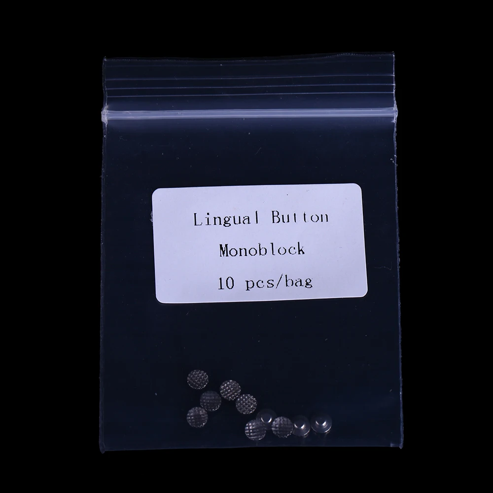

10pcs/pack Orthodontic Metal Buttons Dental Lingual Buckle/Composite Ceramic Lingual Buttons for Bondable Round Base