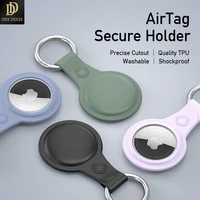 4pcslot protective leather case for apple airtag protecting cover with key ring ultra secure lock for airtag locator tracker