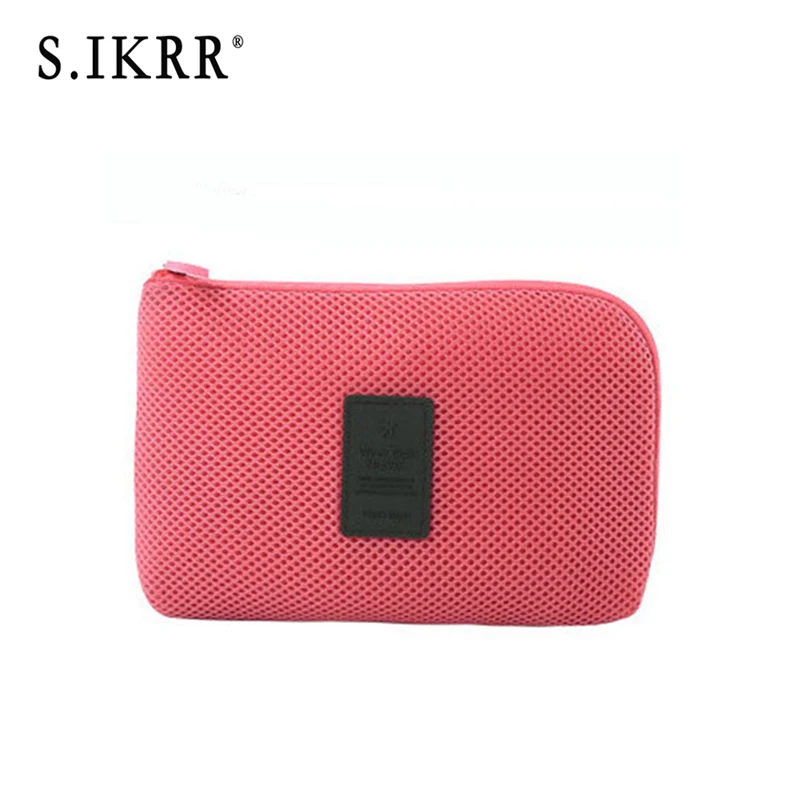 Style2-Red S. IKRR Женская портативная дорожная сумка, упаковка кубиков, многофункциональные аксессуары, Цифровое зарядное устройство, органайзер, маленькая сумка, многоцветная - Цвет: Style2-Red