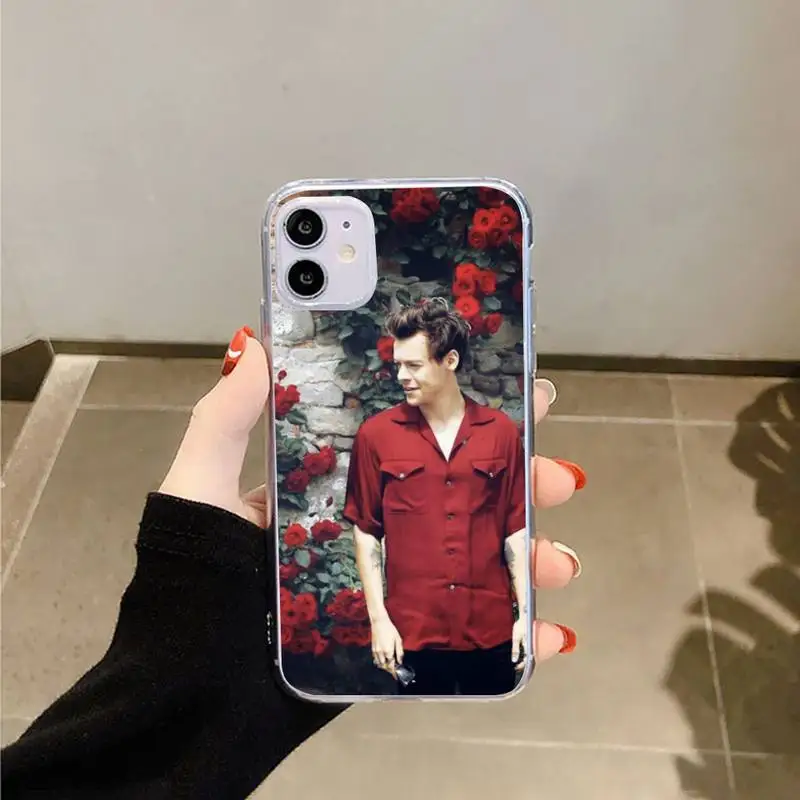 

One direction harry styles Phone Case Transparent for iPhone 6 7 8 11 12 s mini pro X XS XR MAX Plus