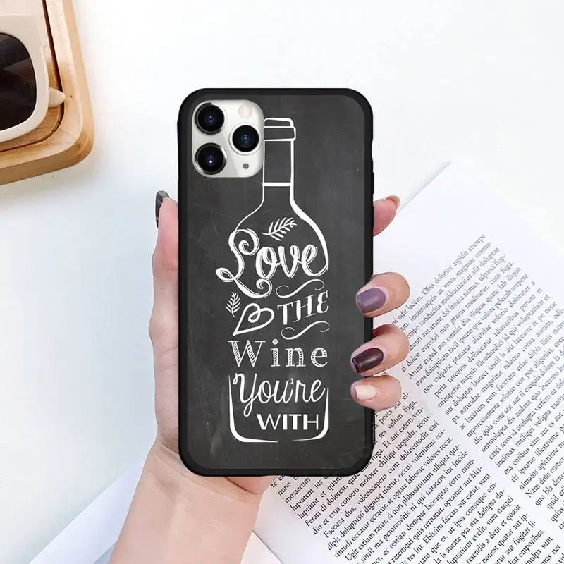 

Coffee Wine Cup pattern Phone Case for iPhone 11 12 pro XS MAX 8 7 6 6S Plus X 5S SE 2020 XR Luxury brand shell funda coque