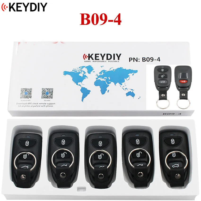 Универсальный пульт дистанционного управления KEYDIY 3 + 1 5 шт. ключ B Series для KD X2 MINI