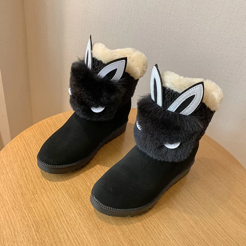 

Women Winter Boots Winter Lovely Rabbit Ears Soft Cotton Warm Shoes Women Snow Ankle Boots Casual Indoor Outdoor Botas Mujer