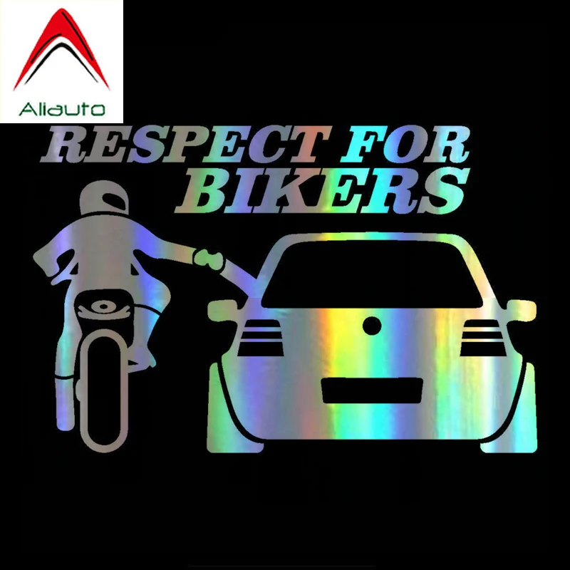 Aliauto Модный Лазерный стикер для автомобиля 3d наклейка байкеров забавная