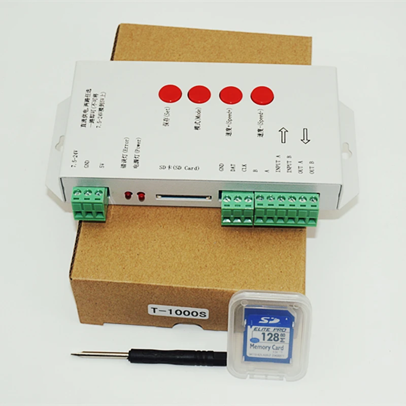 Бесплатная доставка SD карта T1000S WS2801 WS2811 WS2812B LPD6803 и т. д. светодиодный контроллер
