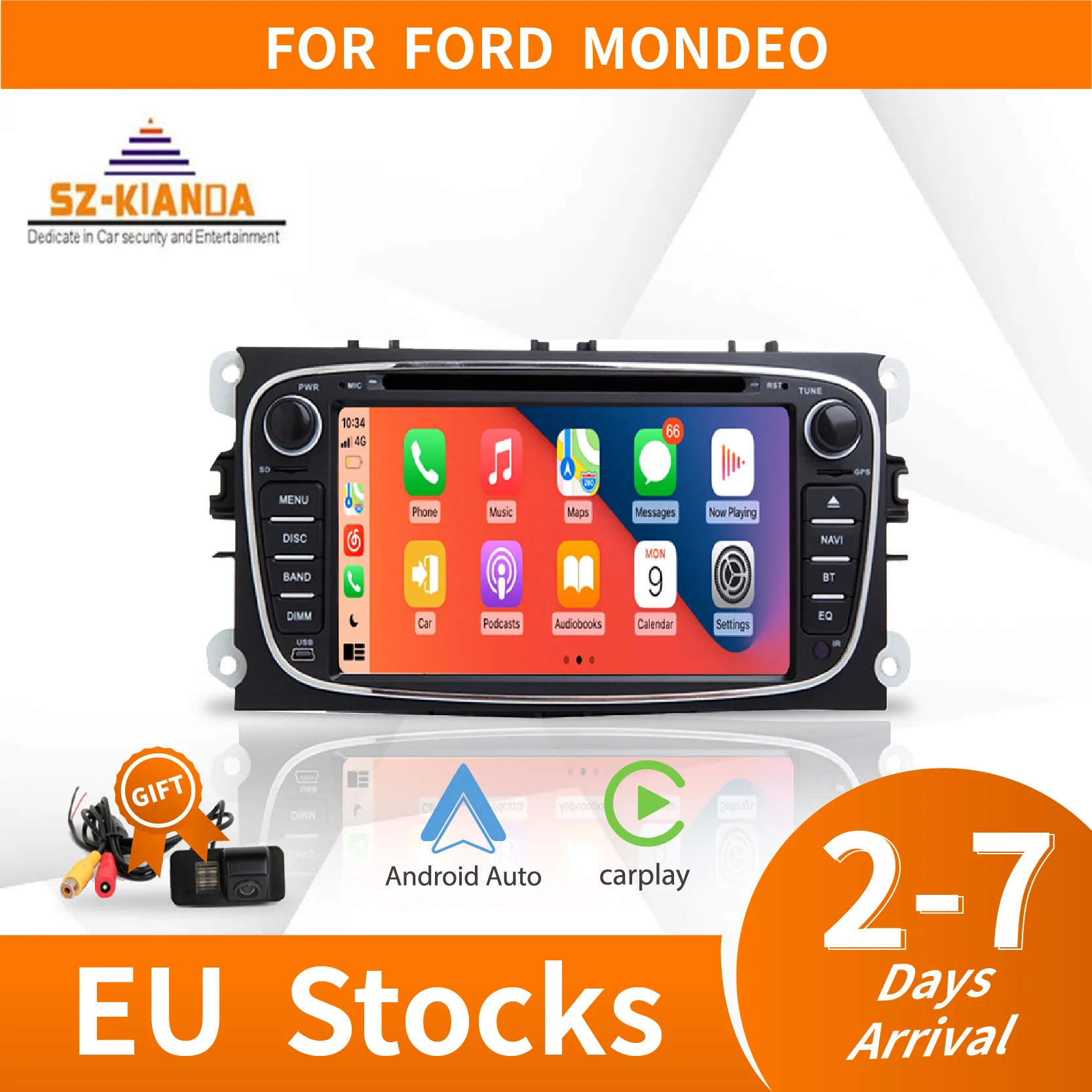

Android 11 автомобильный мультимедийный плеер для FORD Focus S-MAX Mondeo C-MAX радио Wifi gps bluetooth DSP Carplay управление рулевым колесом