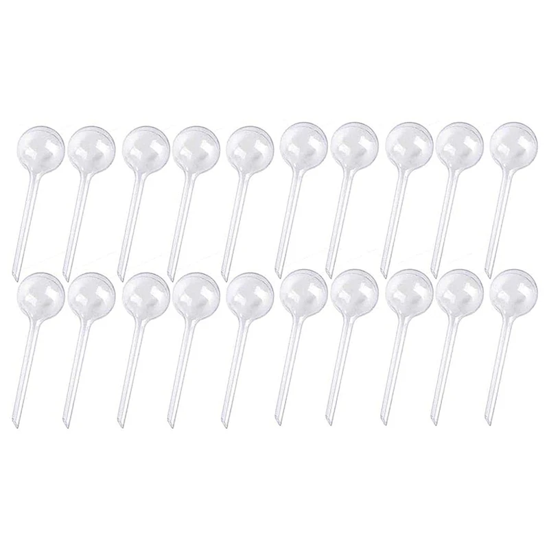 20 Pcs Plant Watering Bulbs Clear Self-Watering Globes Automatic Water Balls Device Vacation Houseplant Pot Bulbs