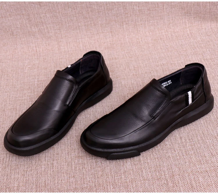 Мужская деловая обувь для отдыха из натуральной кожи Удобная вождения на мягкой