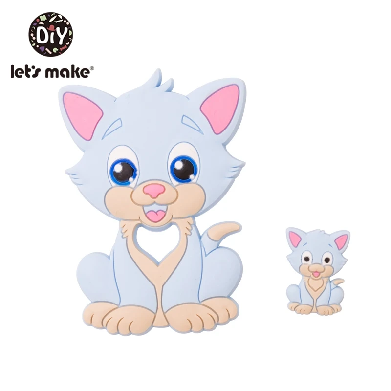 cat3 Let's Make 2 шт./компл. силиконовый Прорезыватель для зубов малышей игрушки Diy Аксессуары для колясок для соски с цепочкой, Еда Класс игрушки Детский Прорезыватель для зубов - Цвет: cat3