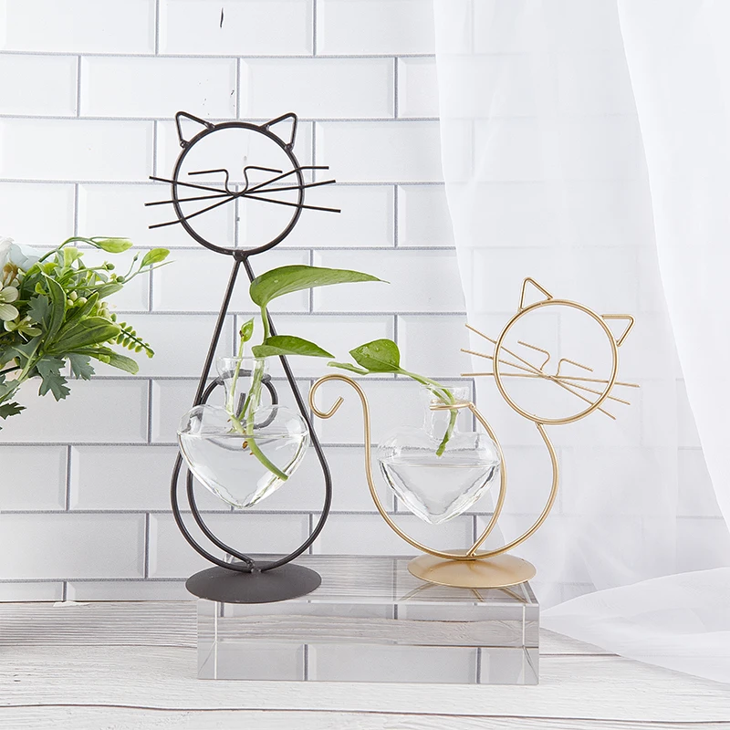 Гидропонная фотография цветочный горшок прозрачная ваза с железом для украшения