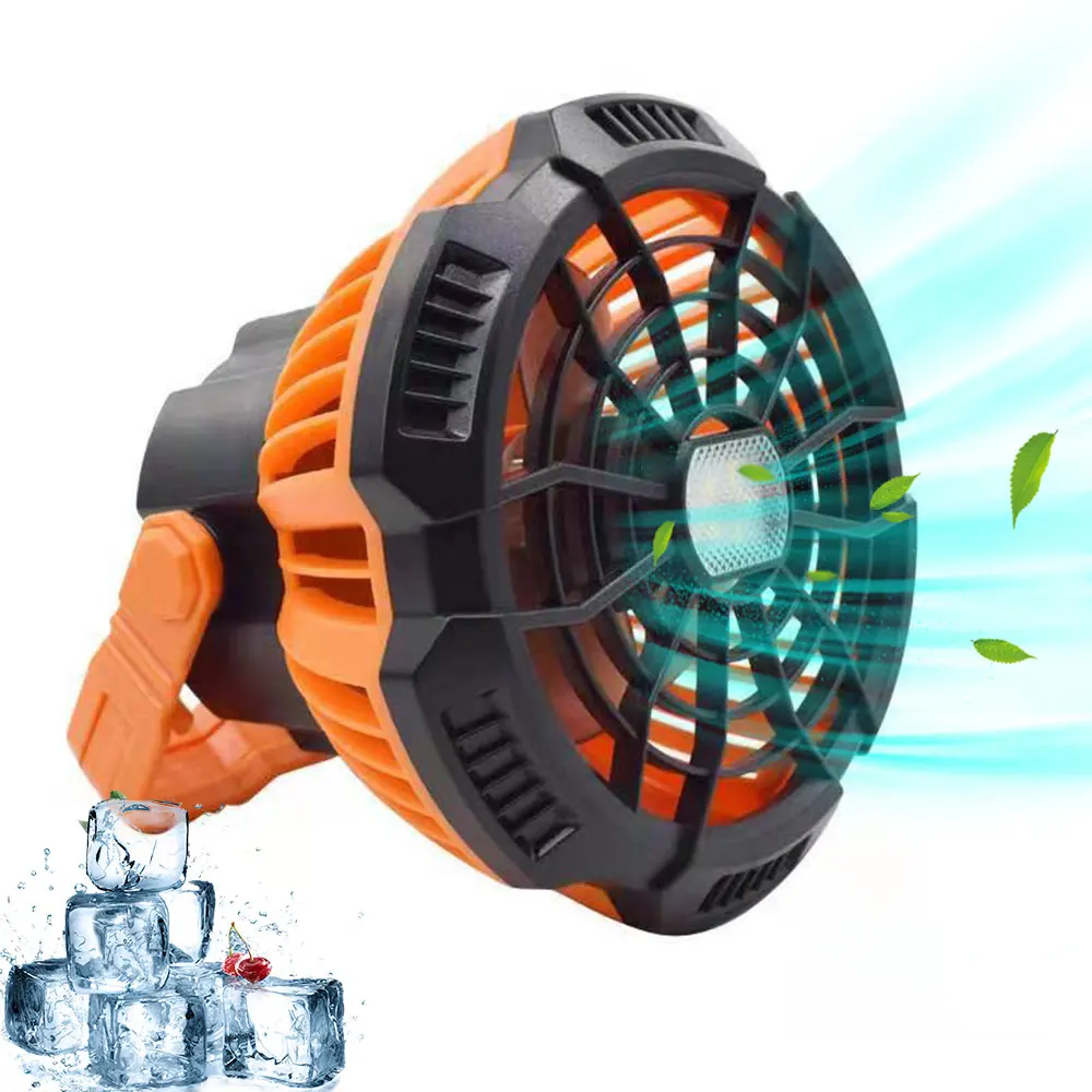 

Rechargeable Camping Fan with LED Lantern Outdoor Lamp Tent Fan with Hanging Hook Infrared Remote Control 3 Speed Ceiling Fan