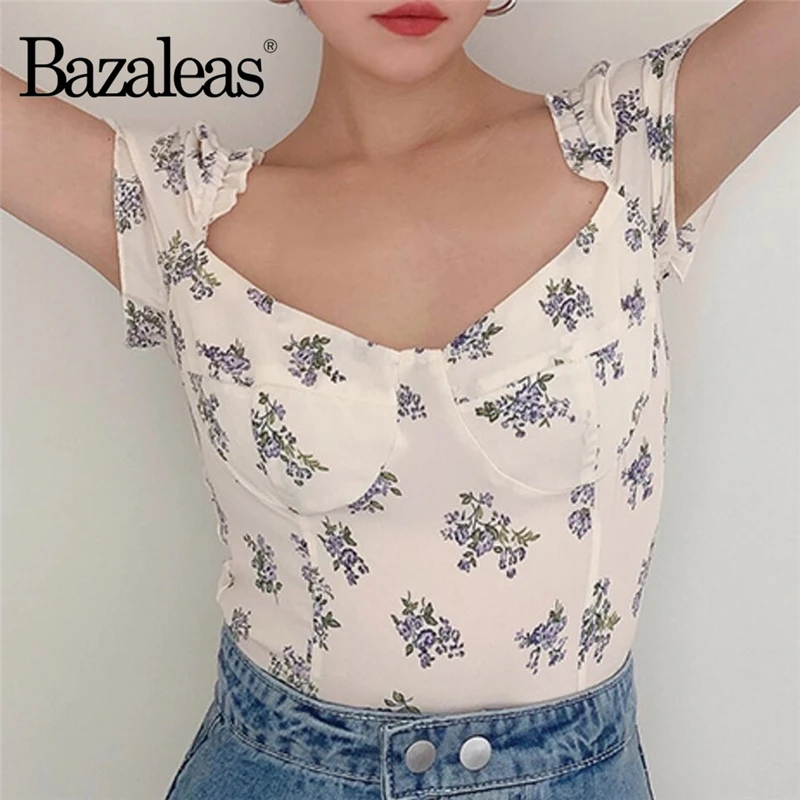 Модные тонкие рубашки Bazaleas элегантная эластичная женская блузка Прямая поставка