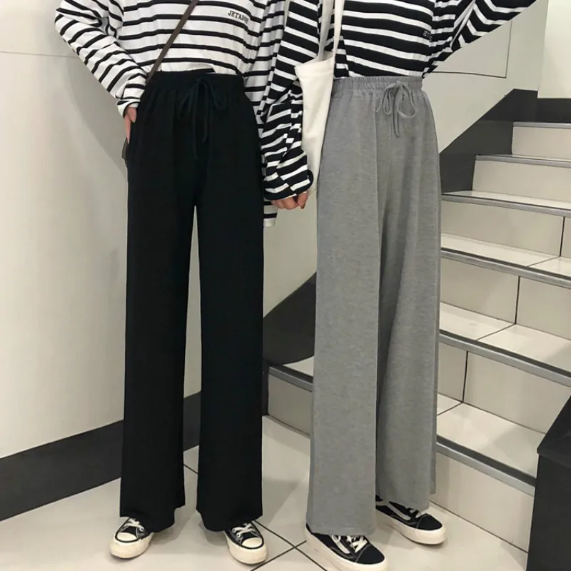 

Pants Women Plus Size Loose High Waist Solid Korean Style Leisure Trendy Fashion Streetwear All-match Daily Casual Womens Kawaii