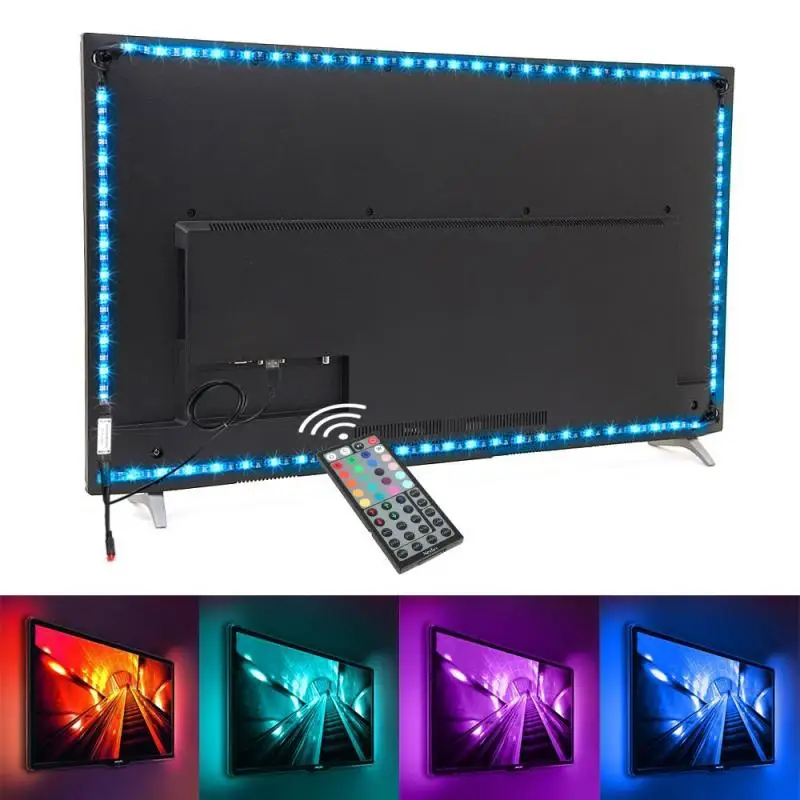 

RGB Multicolor USB 5050 LED Strip Computer TV Backlight Light IR Controller With 44Key IR Controller Home Theater Decoration