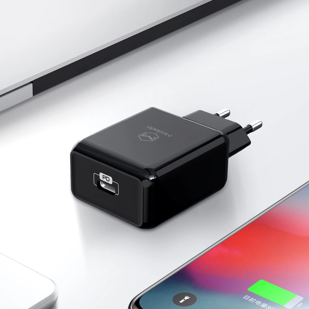 EU Black Mcdodo EU/US/UK usb type C PD 3,0 зарядное устройство 18 Вт Быстрая зарядка для MacBook iPhone 11 samsung Xiaomi huawei Quick Charge 4,0 адаптер - Тип штекера: EU Black