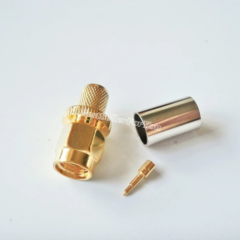 10 шт. Вилочная часть разъема SMA Мужской pin обжимные клещи для RG 8X LMR240 RG8X