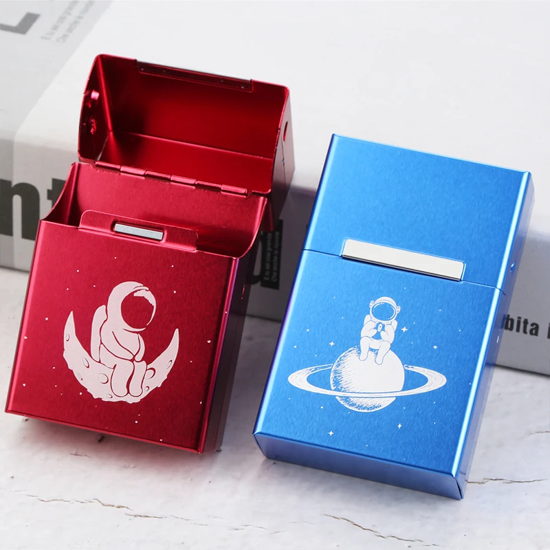 Чехол для сигарет металлический чехол на заказ с изображением астронавта