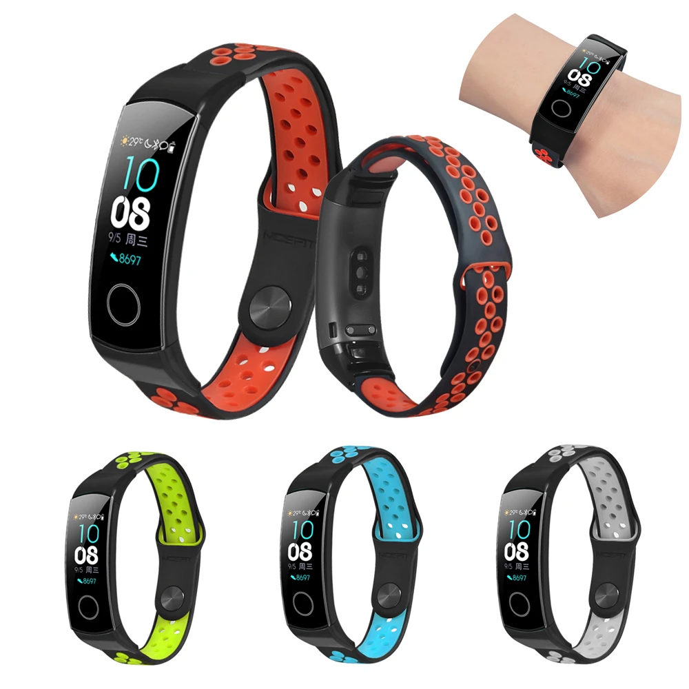 Спортивный ремешок для Honor Band 5 ремешок силиконовый дышащий браслет для группы Honor 5 сменный браслет наручных часов браслет для Honor Band 4